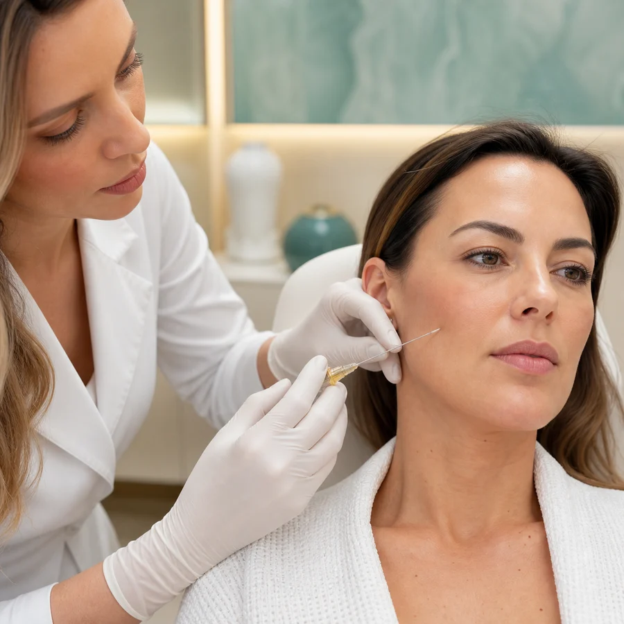 Sculptra-Biostimulation an der seitlichen Wange