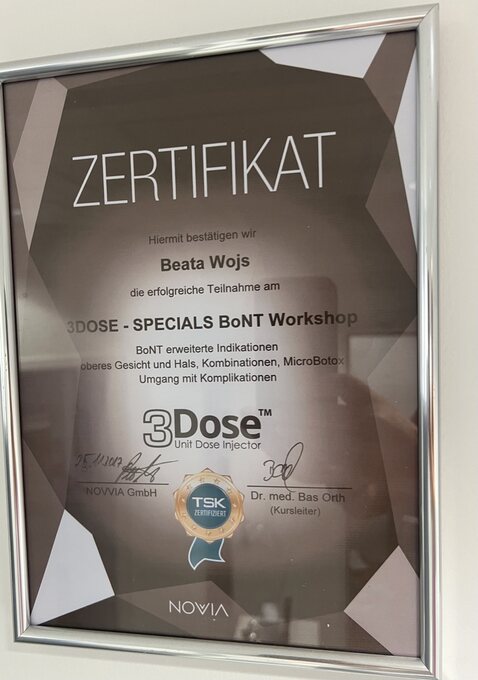 BoNT Workshop Zertifikat von Beata Wojs
